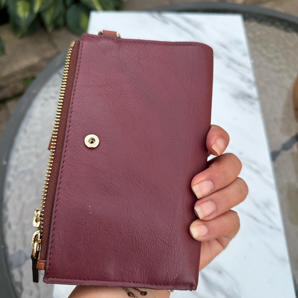 Thacker - Alexis Double Zip Bifold Leather Wallet… - image 5